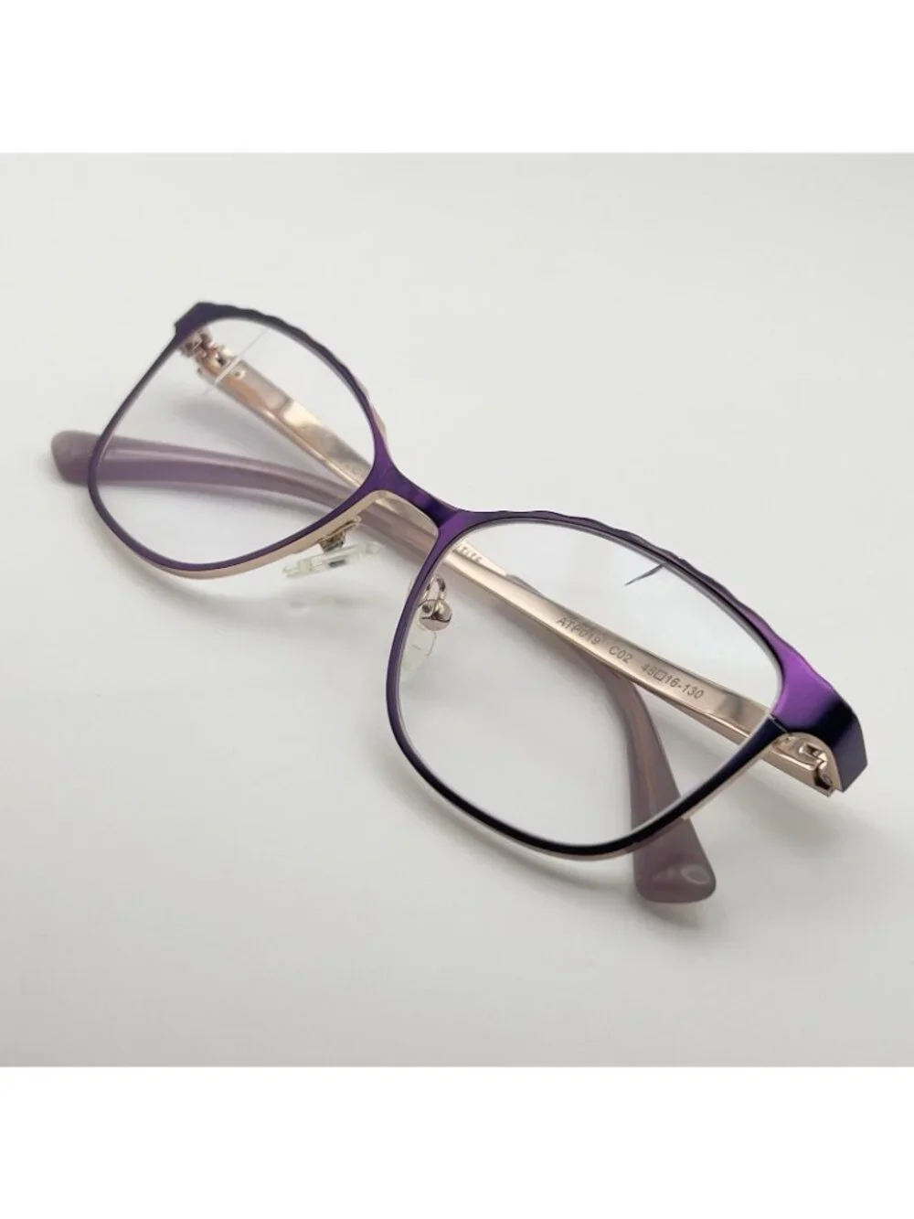 Ann Taylor ATP019 C02 Eyeglass Frames Luxury Petite Metal Purple Gold 48-16-130